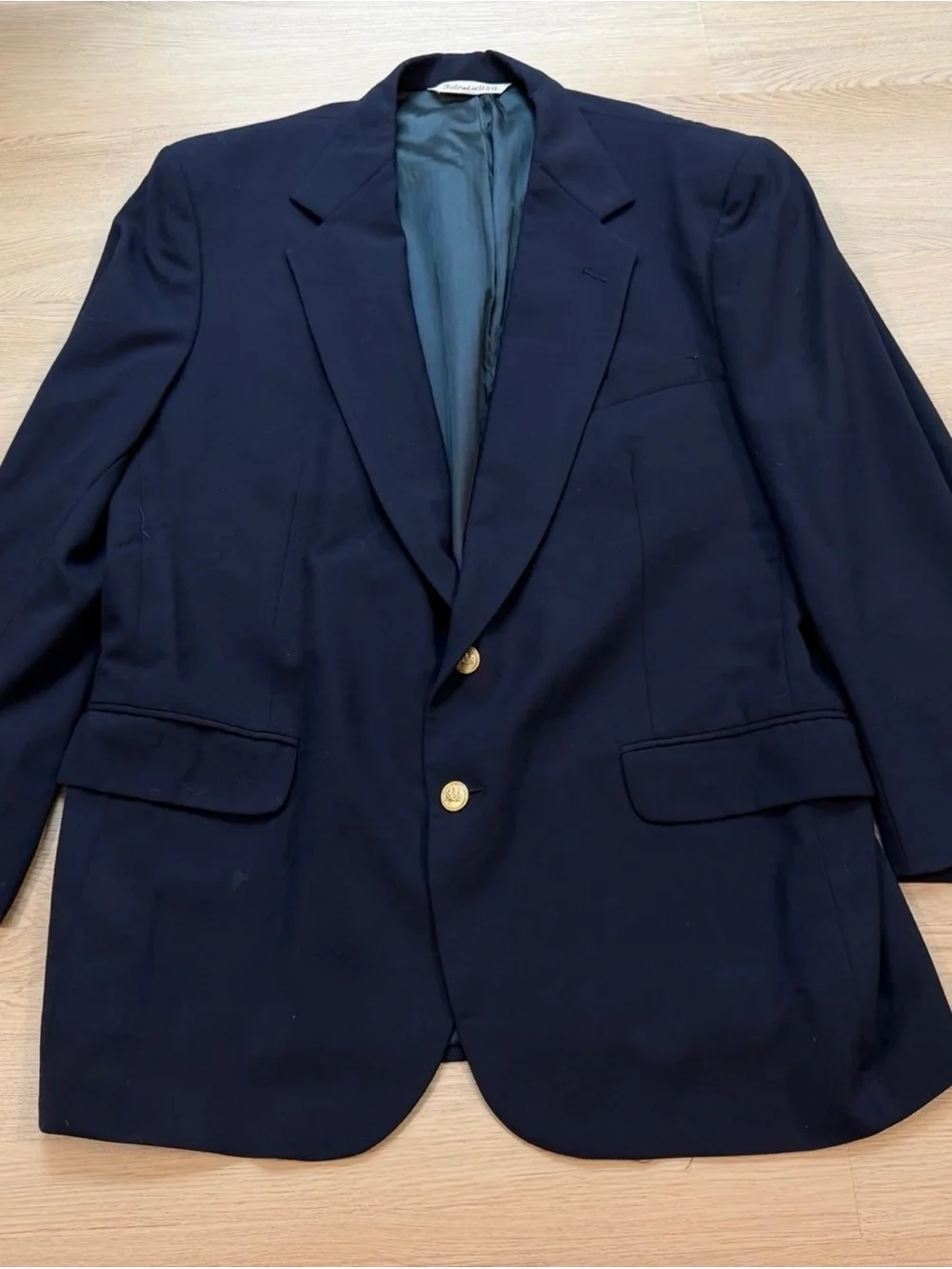 Men's Navy Two-Button Blazer - Classic Tailored Jacket